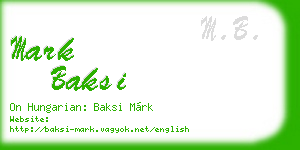 mark baksi business card